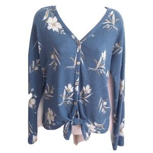 🆕 Paper Crane floral tie front long sleeve…